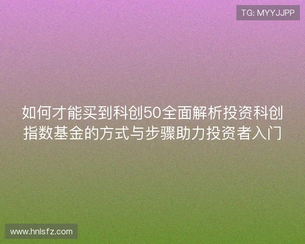 如何才能买到科创50全面解析投资科创指数基金的方式与步骤助力投资者入门 如何才能买到科创50全面解析投资科创指数基金的方式与步骤助力投资者入门